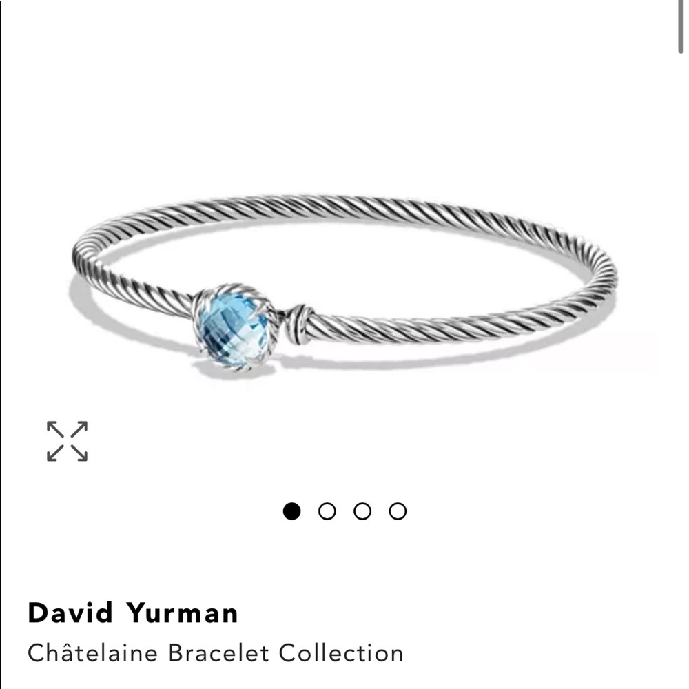 David Yurman Silver and Blue Chatelaine Bracelet